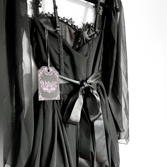 Unholy Minutes To Midnight Chiffon Dress - Picture 3 of 4